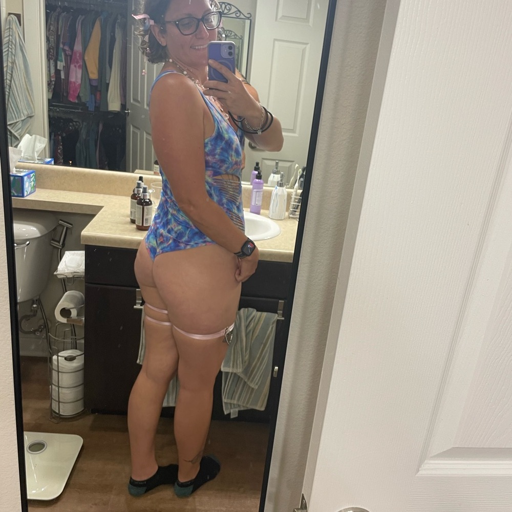 iHeartRaves Blue Floral One Piece bodysuit rave outfit - Picture 2 of 8